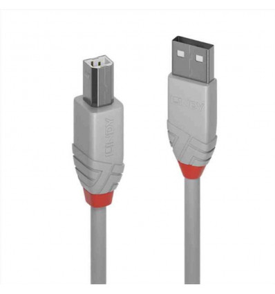 Cavo USB 2.0 Tipo A a B Anthra Line, Grigio, 2m