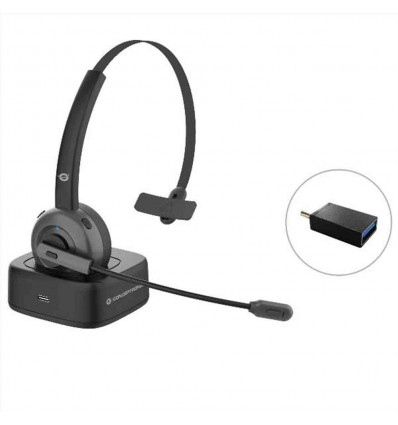 AURICOLARE WIRELESS BLUETOOTH con DOCK per ricarica, microfono