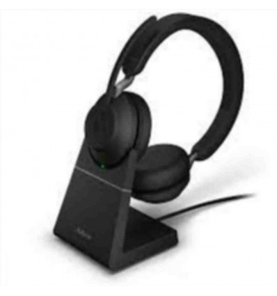 26599-999-889 -Jabra Evolve2 65, Link380c MS Stereo con Sede di ricarica, Black