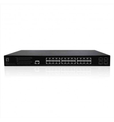 LEVELONE GEP-2861 - SWITCH 28-PORTE GIGABIT L2 MANAGED POE 802.3 at af 390W, 4-PORTE GIGABIT SFP