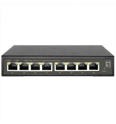 LEVELONE GES-2108P - SWICTCH HILBERT 8-PORTE GIGABIT SMART LITE POE 802.3at af 112.8W, 8-Porte POE