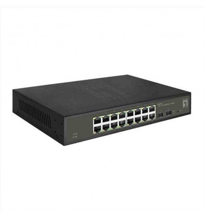 LEVELONE GES-2118 - SWITCH HILBERT 16-PORTE GIGABIT SMART LITE, 16x Gigabit RJ45 + 2x Gigabit SFP