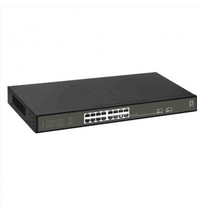 LEVELONE GES-2118P - SWITCH HILBERT 18-PORTE GIGABIT SMART LITE POE 802.3at af 230W, 16x PoE + 2x Gigabit SFP