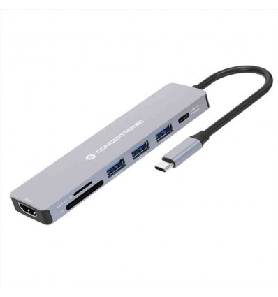 DOCKING STATION 7-IN-1 USB 3.2 GEN 1 - HDMI, USB-A 3.0 x 3, SD, TF MicroSD, 100W USB PD