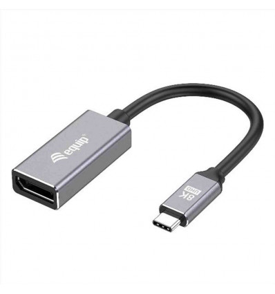 EQUIP - ADATTATORE da USB-C a DISPLAYPORT 1.4 8K 30Hz (Compatibile Thunderbolt 3 4)