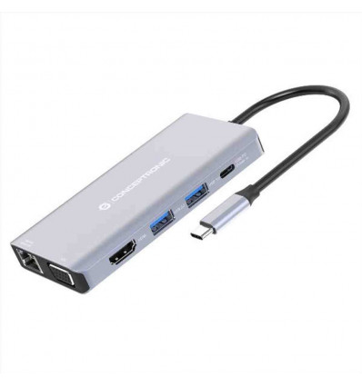 DOCKING STATION 10-IN-1 USB 3.2 GEN 1 - HDMI, VGA, USB-A 3.0 x3, SD, TF MicroSD, Audio, GbE LAN, 100W USB PD