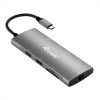 EQUIP - ADATTATORE USB-C 9 in 1, HDMI 4K 60Hz, LAN Gigabit, USB 3.2 GEN1, SD TF, USB PD 100W