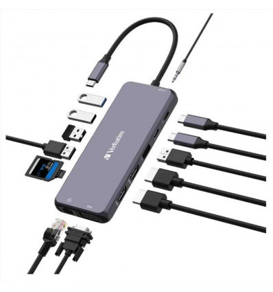 USB C Pro Multiporta 14 IN 1 HDMI 4K VGA PD 85W