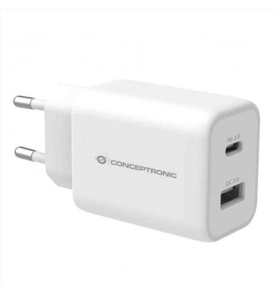 CARICATORE 2-PORTE USB PPS PD (1x USB-A , 1x USB-C, QC 3.0)