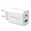 CARICATORE 2-PORTE USB PPS PD (1x USB-A , 1x USB-C, QC 3.0)