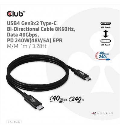 Cavo bidirezionale USB-C 1mt