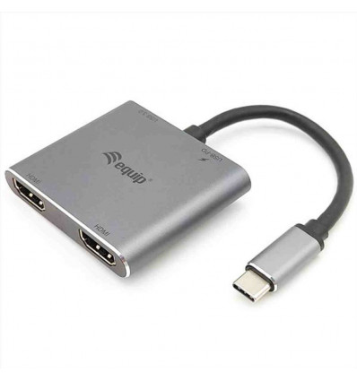 EQUIP - ADATTATORE 4-in-1 MST DUAL HDMI, USB 3.0, 100W USB PD