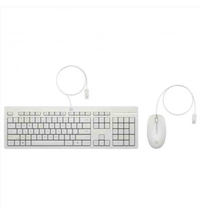 Kit Mouse e tastiera HP Wired USB 225 Bianco