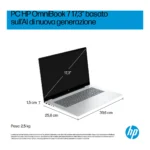 HP OmniBook 7 17-dc0002nl Copilot+ PC Intel Core Ultra 7 258V Computer portatile 43,9 cm (17.3") Touch screen Full HD 32 GB LPDDR5x-SDRAM 1 TB SSD NVIDIA GeForce RTX 4050 Wi-Fi 6E (802.11ax) Windows 11 Home Argento - immagine 4