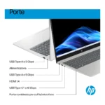 HP Laptop AI 15-fd2016nl Intel Core Ultra 7 255U Computer portatile 39,6 cm (15.6") Full HD 24 GB DDR5-SDRAM 1 TB SSD Wi-Fi 6 (802.11ax) Windows 11 Home AI PC Argento - immagine 3