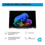 HP OmniBook X Flip 2-in-1 Laptop Next Gen AI 16-as0028nl Copilot+ PC Intel Core Ultra 7 258V 40,6 cm (16") Touch screen 2K 32 GB LPDDR5x-SDRAM Wi-Fi 6E (802.11ax) Windows 11 Home Argento - immagine 3