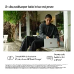 HP Chromebook 14a-nf0007nl Intel Core i3 i3-N305 35,6 cm (14") Full HD 8 GB LPDDR5-SDRAM 256 GB eUFS Wi-Fi 6E (802.11ax) ChromeOS Argento - immagine 8