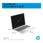 HP OmniBook 5 AI 16-af1019nl Intel Core Ultra 5 225U Computer portatile 40,6 cm (16") 2K 16 GB LPDDR5x-SDRAM 1 TB SSD Wi-Fi 6 (802.11ax) Windows 11 Home AI PC Argento - immagine 5