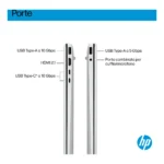 HP OmniBook 5 Laptop Next Gen AI 16-ag1022nl Copilot+ PC AMD Ryzen AI 7 Computer portatile 40,6 cm (16") 2K 32 GB LPDDR5x-SDRAM Wi-Fi 6 (802.11ax) Windows 11 Home Argento - immagine 3