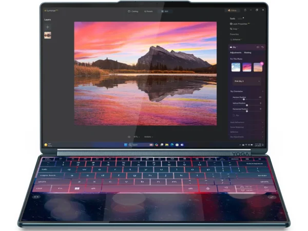 Lenovo Yoga Book 9 14IAH10 Intel Core Ultra 7 255H Ibrido (2 in 1) 35,6 cm (14") Touch screen 2.8K 32 GB LPDDR5x-SDRAM 1 TB SSD Wi-Fi 7 (802.11be) Windows 11 Home Italiano Colore foglia di tè