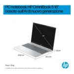 HP OmniBook 5 Laptop Next Gen AI 16-ag1022nl Copilot+ PC AMD Ryzen AI 7 Computer portatile 40,6 cm (16") 2K 32 GB LPDDR5x-SDRAM Wi-Fi 6 (802.11ax) Windows 11 Home Argento - immagine 5
