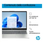 HP Laptop AI 15-fd2015nl Intel Core Ultra 7 255U Computer portatile 39,6 cm (15.6") Full HD 32 GB DDR5-SDRAM 1 TB SSD Wi-Fi 6 (802.11ax) Windows 11 Home AI PC Argento - immagine 4