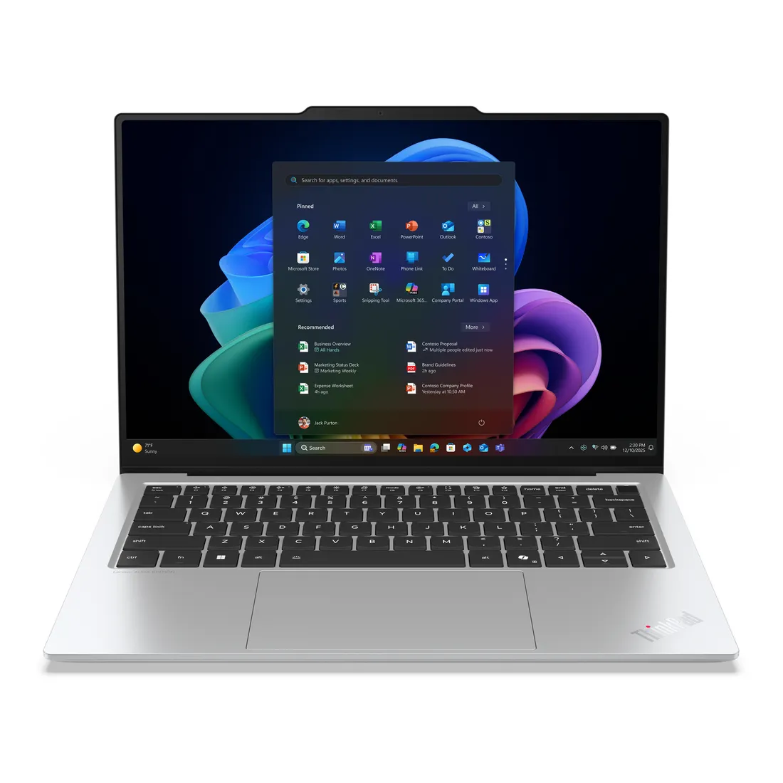 9f3eca3739d3d2dc910945d40090163ef400436d.webp Lenovo ThinkPad X9-14 Gen 1 Aura Edition Copilot+ PC Intel Core Ultra 7 258V Computer portatile 35,6 cm (14") Touch screen 2.8K 32 GB LPDDR5x-SDRAM 1 TB SSD Wi-Fi 7 (802.11be) Windows 11 Pro Italiano Bianco - immagine 1