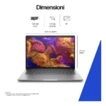 HP ZBook 8 G1ak Wolf Pro Security Edition Copilot+ PC AMD Ryzen AI 7 PRO 350 Workstation mobile 35,6 cm (14") WUXGA 32 GB DDR5-SDRAM 1 TB SSD Wi-Fi 7 (802.11be) Windows 11 Pro AI Workstation, AI PC Argento - immagine 4