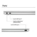 HP Chromebook 14a-nf0016nl Intel N N100 35,6 cm (14") HD 8 GB LPDDR5-SDRAM 128 GB UFS Wi-Fi 6E (802.11ax) ChromeOS Argento - immagine 2