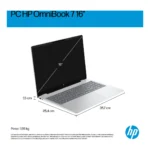 HP OmniBook 7 16-az0001nl Intel Core 7 240H Computer portatile 40,6 cm (16") 2K 16 GB DDR5-SDRAM 1 TB SSD Wi-Fi 6E (802.11ax) Windows 11 Home Argento - immagine 5