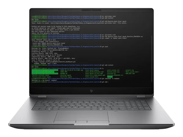 HP ZBook Fury G1i 18 Wolf Pro Security Edition - Data Science Intel Core Ultra 9 285HX Workstation mobile 45,7 cm (18") WQXGA 64 GB DDR5-SDRAM 2 TB SSD NVIDIA RTX PRO 5000 Blackwell Wi-Fi 7 (802.11be) Windows 11 Pro AI Workstation, AI PC Argento