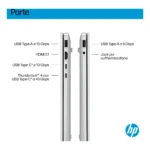 HP OmniBook 7 Laptop AI 14-fr0028nl Intel Core Ultra 7 255H Computer portatile 35,6 cm (14") 2K 32 GB LPDDR5-SDRAM Wi-Fi 7 (802.11be) Windows 11 Home AI PC Argento - immagine 2