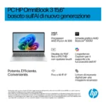 HP OmniBook 3 NGAI OmniBook 3 Next Gen AI 15-fn0010nl Copilot+ PC AMD Ryzen AI 7 350 Computer portatile 39,6 cm (15.6") Full HD 32 GB DDR5-SDRAM 1 TB SSD Wi-Fi 6 (802.11ax) Windows 11 Home Argento - immagine 2