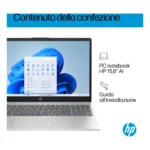 HP Laptop AI 15-fd2016nl Intel Core Ultra 7 255U Computer portatile 39,6 cm (15.6") Full HD 24 GB DDR5-SDRAM 1 TB SSD Wi-Fi 6 (802.11ax) Windows 11 Home AI PC Argento - immagine 4