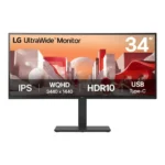 LG 34BA75QE-B Monitor PC 86,4 cm (34") 3440 x 1440 Pixel Wide Quad HD LCD Nero
