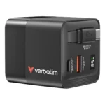 Verbatim GaN Charger 65W Universale Nero AC Ricarica rapida Interno