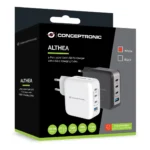 Conceptronic ALTHEA18W Caricabatterie per dispositivi mobili Universale Bianco AC Ricarica rapida Interno - immagine 2