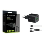 Conceptronic ALTHEA16B Caricabatterie per dispositivi mobili Universale Nero AC Ricarica rapida Interno - immagine 4