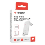 Verbatim 32355 Caricabatterie per dispositivi mobili Computer portatile, Smartphone, Tablet Bianco AC Ricarica rapida Interno - immagine 3