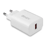 Lindy 73412 Caricabatterie per dispositivi mobili Smartphone, Tablet Bianco AC Ricarica rapida Interno, Esterno