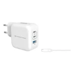 Conceptronic ALTHEA17W Caricabatterie per dispositivi mobili Universale Bianco AC Ricarica rapida Interno