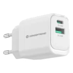 Conceptronic ALTHEA19W33 Caricabatterie per dispositivi mobili Universale Bianco AC Ricarica rapida Interno - immagine 2