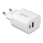 Lindy 73413 Caricabatterie per dispositivi mobili Universale Bianco AC Ricarica rapida Interno