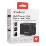 Verbatim GaN Charger 65W Universale Nero AC Ricarica rapida Interno - immagine 9