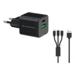 Conceptronic ALTHEA16B Caricabatterie per dispositivi mobili Universale Nero AC Ricarica rapida Interno