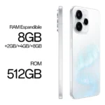 OPPO Reno15 5G AI Smartphone, Tripla fotocamera 50+50+8MP, Selfie 50MP, Display 6.59" 120HZ AMOLED FHD+, 6500mAh, RAM 8GB(Esp2GB/4GB/8GB)+ROM 512GB [Versione Italia], Aurora White - immagine 4