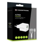 Conceptronic ALTHEA16W Caricabatterie per dispositivi mobili Universale Bianco AC Ricarica rapida Interno - immagine 3