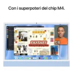 Apple iMac 24"Retina Display 4,5K, Chip M4 con CPU 10-core, GPU 10-core, 16GB, 256GB SSD, Blu - immagine 3