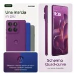 Motorola edge 60 pro con Moto AI (12/512GB, Fotocamera 50+50+10MP, selfie 50MP, Display 6.67" pOLED 120Hz, MediaTek Dimensity 8350, batteria 6000mAh, ricarica 90W, Android 15), PANTONE Sparkling Grape - immagine 4