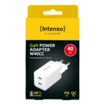 Intenso POWER ADAPTER 2XUSB-C GAN/7804012 Universale Bianco AC Ricarica rapida Interno - immagine 2